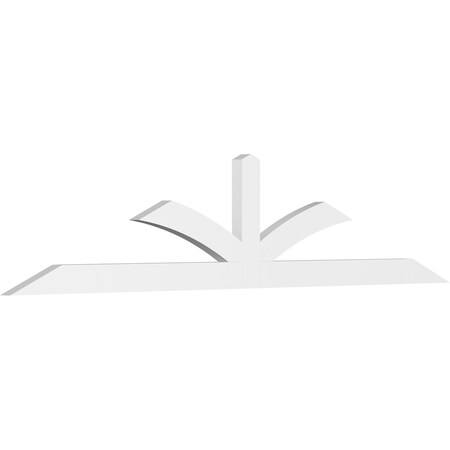 Ekena Millwork Richland Architectural Grade PVC Gable Bracket, 96"W x 20"H x 2"D x 4"F, 5/12 Pitch GBP096X20X0204RIC00